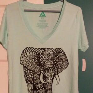NWT, AUDIO COUNCIL, MINT T SHIRT W/ELEPHANT